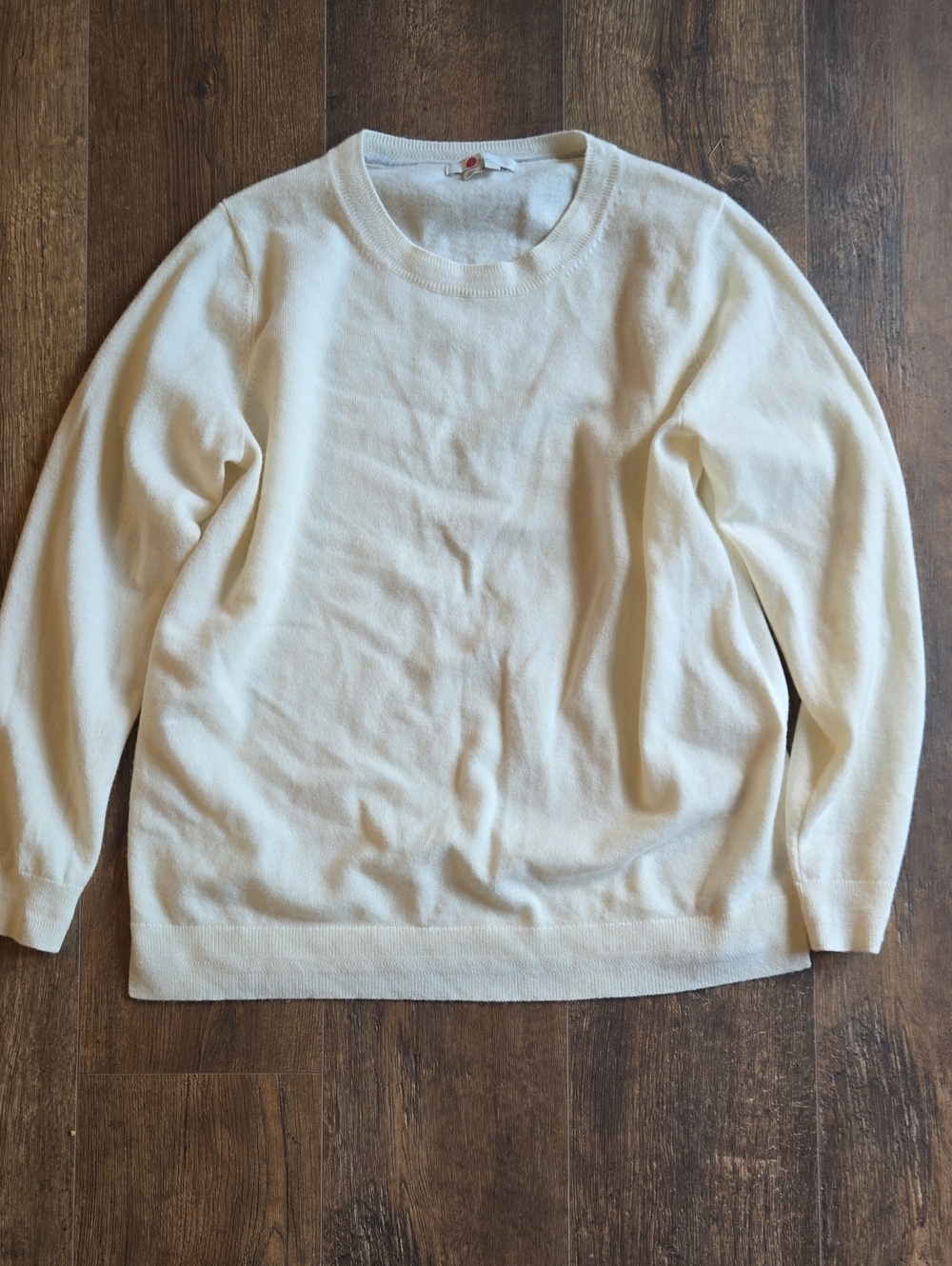 Boden Cashmere Crewneck in White XL
